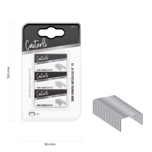 PACK 3 CAJAS GRAPAS METÁLICAS Nº10 3000 UNIDADES CASTERLI