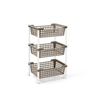 CARRO DE RUEDAS 3 BANDEJAS 40X30X65CM TORTORA BLIM
