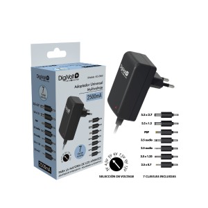 CARGADOR UNIVERSAL MULTIVOLTAJE 2500MAH 7 PUNTAS DIGIVOLT