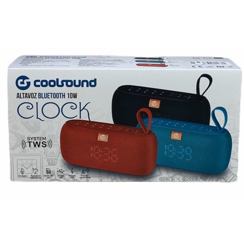 ALTAVOZ BLUETOOTH CLOCK 10W AZUL...