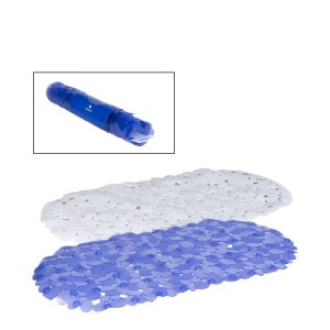 ALFOMBRA DE DUCHA PVC ANTIDESLIZANTE "STONE" AZUL HBS