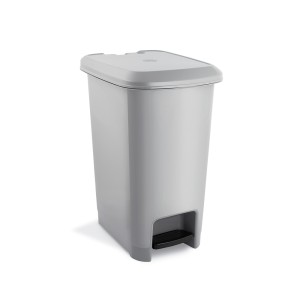 PAPELERA CON PEDAL APERTURA GRIS 60L