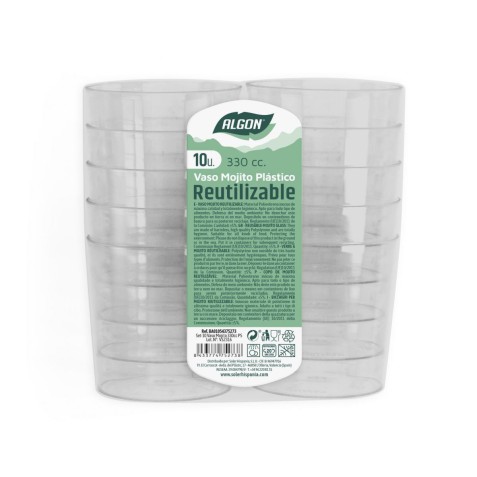 SET 10 VASOS MOJITO 330CC...