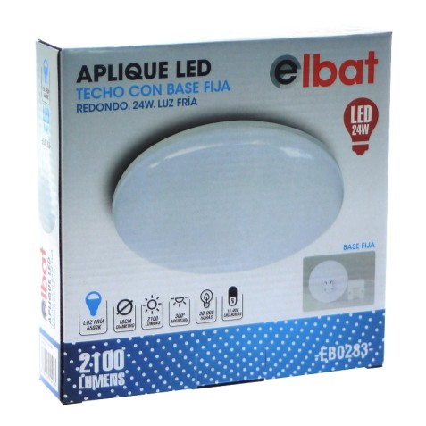 APLIQUE LED TECHO CON BASE FIJA...