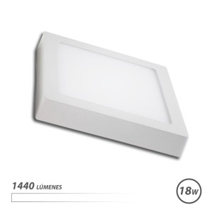 DOWNLIGHT CUADRADO SOBRE PARED LED 18W LUZ BLANCA ELBAT
