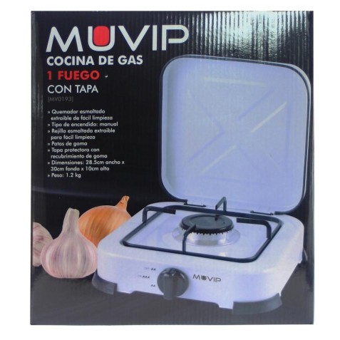 COCINA DE GAS 1 FUEGO BLANCA MUVIP