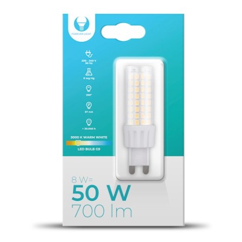 BOMBILLA LED G9 8W 700 LUMEN LUZ...