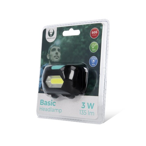 LINTERNA FRONTAL LED COB 3W 135 LUMEN...