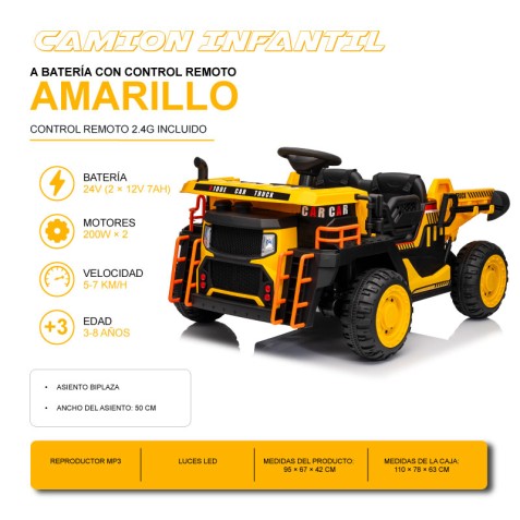 CAMION INFANTIL A BATERIA CON...