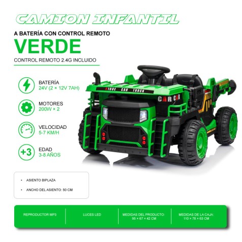 CAMION INFANTIL A BATERIA CON...