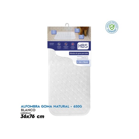ALFOMBRA GOMA NATURAL - 650G BLANCO HBS