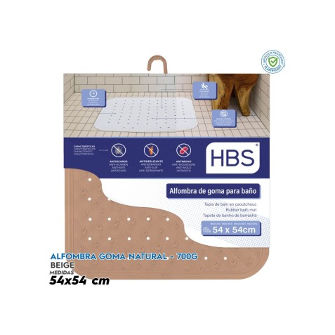 ALFOMBRA GOMA NATURAL - 700G BEIGE HBS
