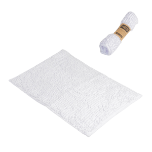 ALFOMBRA BAÑO CHENILLA BLANCO 60X40 HBS