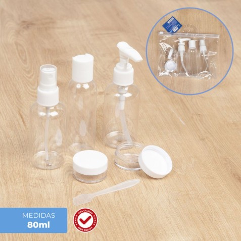 SET 3 ENVASES VIAJE 80 ML CON BOLSA...