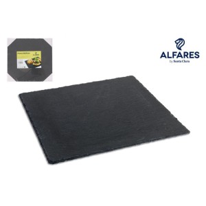 SET 6 BANDEJAS PIZARRA 30X30CM ALFARES