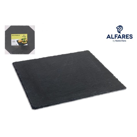 SET 6 BANDEJAS PIZARRA 30X30CM ALFARES