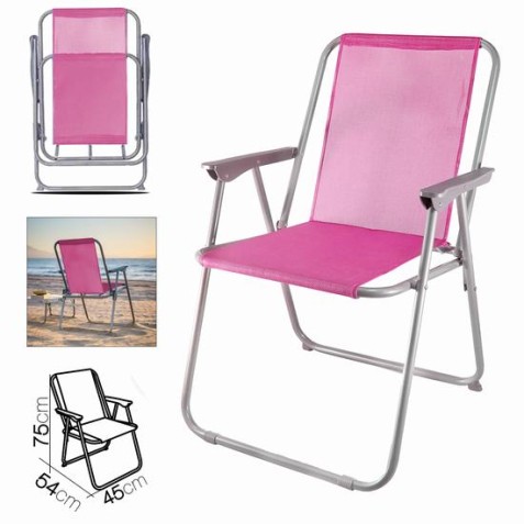 SILLA DE PLAYA PLEGABLE FUCSIA...