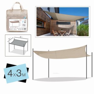 TOLDO RECTANGULAR 3X4 METROS BEIGE +...