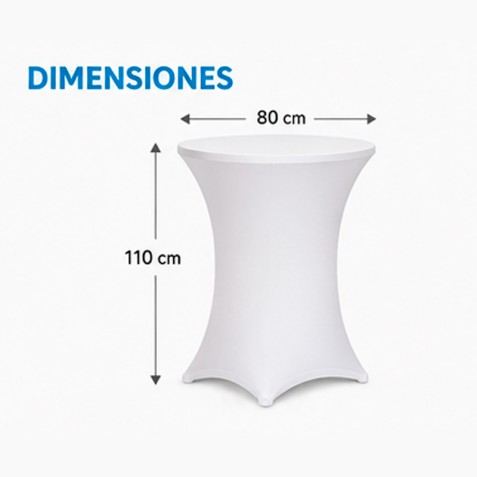 FUNDA PARA MESA DE COCTEL 110X80...