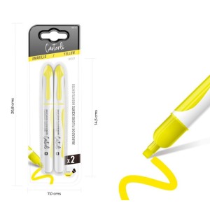 PACK 2 MARCADORES FLUORESCENTE 4MM AMARILLO CASTERLI