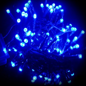GUIRNALDA 100 MICROLAMPARAS CON JUEGO DE LUCES COLOR AZUL