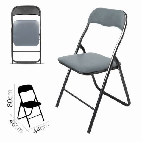 SILLA PLEGABLE ANTRACITA ACOLCHADA...