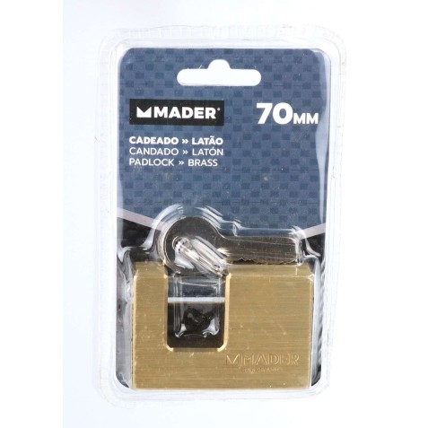 CANDADO LATON, 70 MM MADER