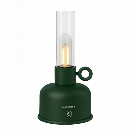 LAMPARA DE ACEITE LED VINTAGE VERDE...