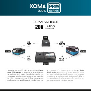 BATERIA LITIO 20V 4.0AH KOMA TOOLS...