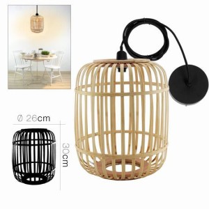 LAMPARA COLGANTE DE BAMBU 25X30CM