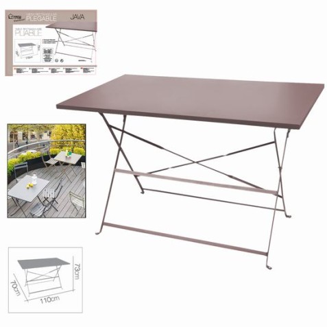 MESA METALICA RECTANGULAR PLEGABLE...