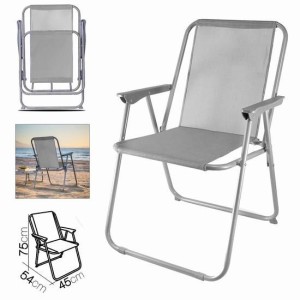 SILLA DE PLAYA PLEGABLE 54X45X75 GRIS