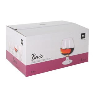 SET 6 COPAS COÑAC 340ML BOIS LA...