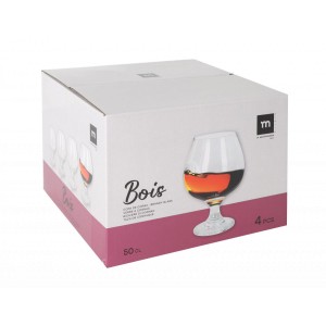 SET 4 COPAS COÑAC 500ML BOIS LA...