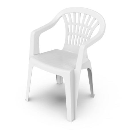 SILLA RESINA APILABLE BLANCA MODELO LYRA
