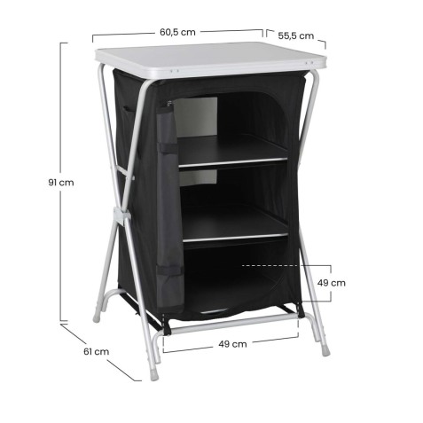 MESA DE CAMPING PLEGABLE CON ARMARIO...