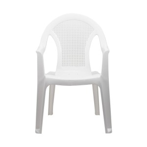 SILLA CON REPOSABRAZOS RATTAN BLANCA