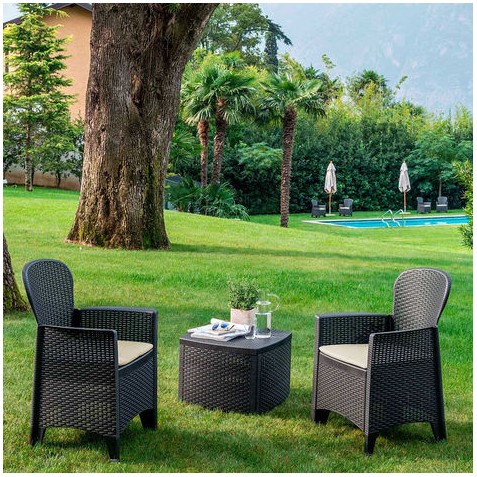 CONJUNTO DE JARDIN MESA Y 2 SILLONES...