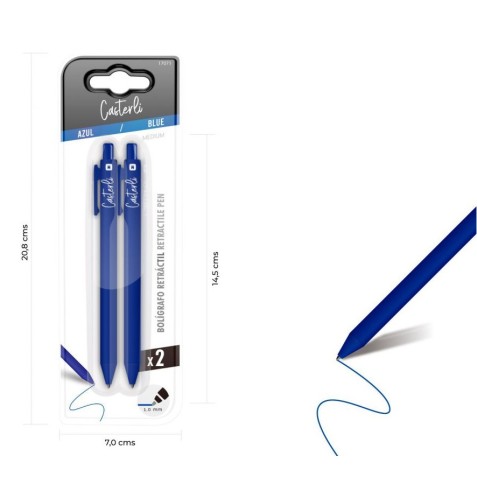 PACK 2 BOLÍGRAFOS RETRÁCTIL 1.0MM...