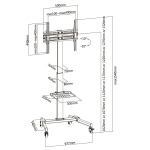 SOPORTE DE SUELO TV 32" - 55" CROMAD
