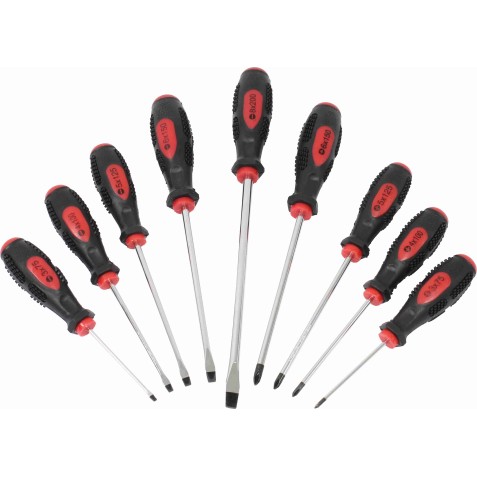 JUEGO 9 PIEZAS DESTORNILLADORES MADER