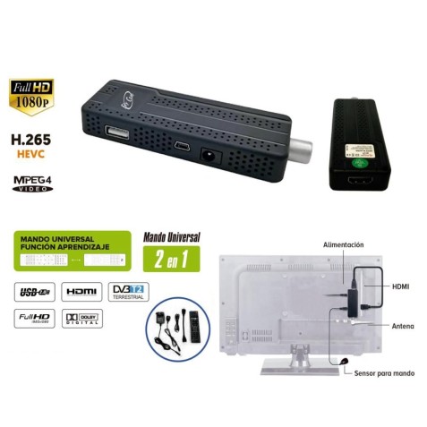 RECEPTOR MINI TDT HD REPRODUCTOR HDMI...