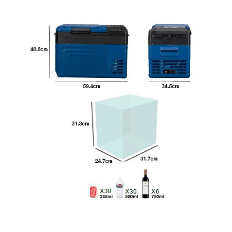NEVERA COMPRESOR PORTATIL BLUE 24...