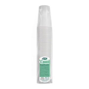 SET 50 VASOS PLASTICO REUTILIZABLES BLANCOS 250CC ALGON