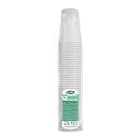 SET 50 VASOS PLASTICO REUTILIZABLES...