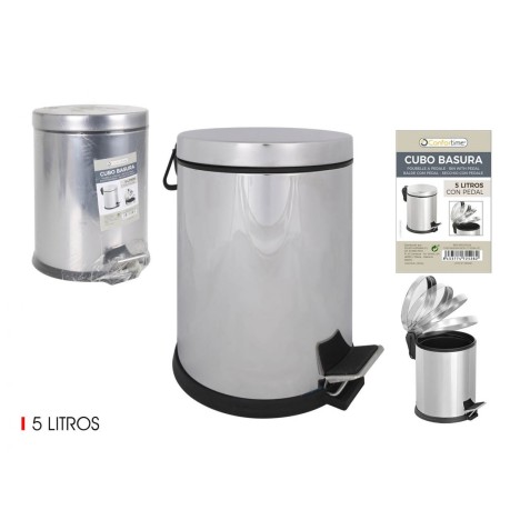 CUBO DE BASURA METALICO CON PEDAL 5L...