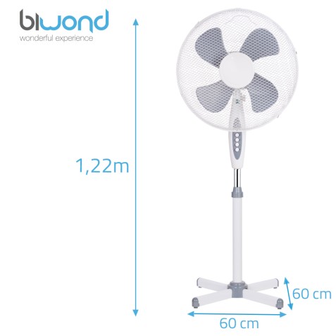 VENTILADOR DE PIE 45W | 3VELOCIDADES...