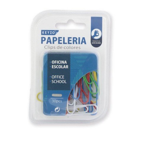 PACK 30 CLIPS COLORES 50MM KEYZO