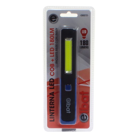 LINTERNA LED COB + LED 180LM BASE CON...