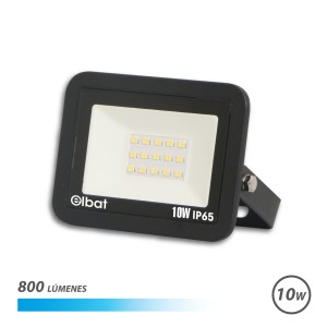FOCO LED SERIE SLIM 10W 6500K COLOR NEGRO ELBAT
